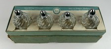 Lote de 4 cocteleras de sal y pimienta de cristal brillante IRICE de colección en caja original