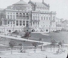Municipal Theatre, Sao Paulo, Brazil, c1910's Magic Lantern Glass Slide