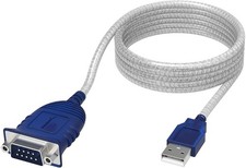 Sabrent SBT-USC6M USB A-Male to RS-232 9-Pin Male Serial Cable Adapter 6 Feet