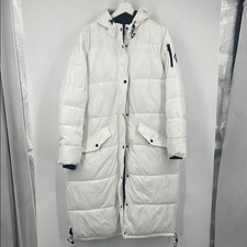 Hollister Women's White Hooded Puffer Jacket