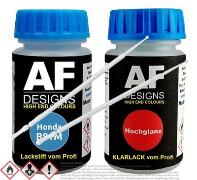 Für Honda B81M Comet Blue Metallic Lackstift Klarlack Lacktupfer Autolack Set