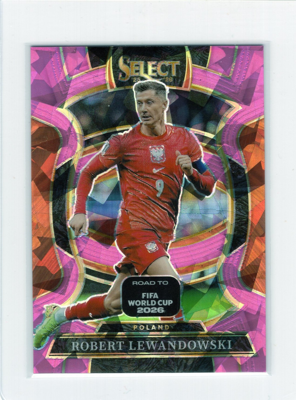 2026 Panini Select World Cup Pink Ice Prizm Robert Lewandowski