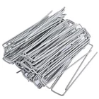 500Pk Galvanized Landscape Staples 11 Gauge Garden Stakes Fabric SOD Yard Pins
