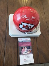 Lamar Hunt Signed Kansas City Chiefs Mini Helmet Throwback Rare HOF 72 JSA