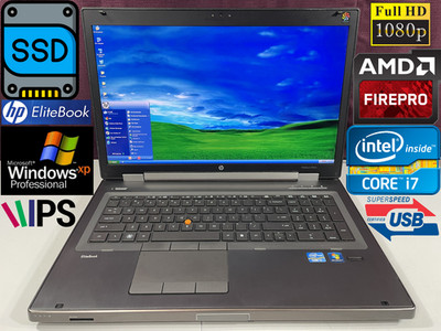 17'' RESTORED w/ SSD HP EliteBook 8760w Windows XP High End Gaming Laptop PC