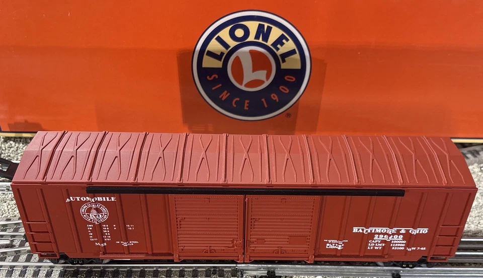 LIONEL~Baltimore & Ohio 50’ DOUBLE DOOR BOXCAR #296000~O Scale - Image 2 of 4