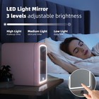 Maxkon Mini Fridge 4L Dimmable Drink Cooler Warmer Led Lighted Mirror for Beauty