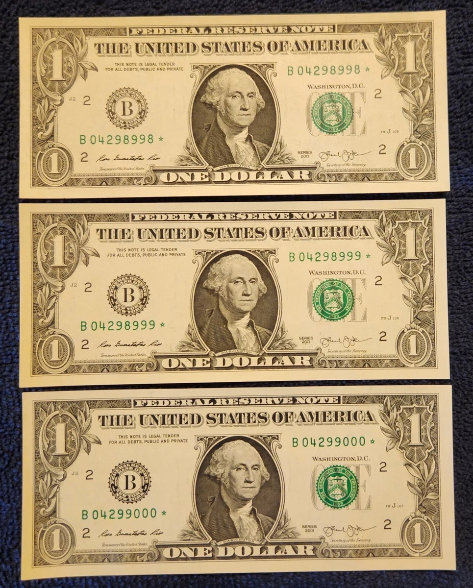 Uncirculated $1 2013 US Federal Reserve Small Notes for sale | eBay