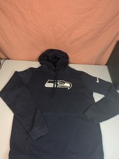 Nike Seattle Seahawks Navy Blue Hoodie Sweatshirt - Nike Youth Medium