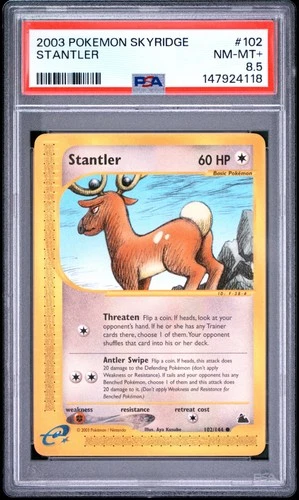 2003 POKEMON SKYRIDGE #102 STANTLER PSA 8.5
