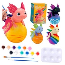 Paint Your Own Axolotl Lamp Kit, Axolotl Crafts Night Light, Painting kit for