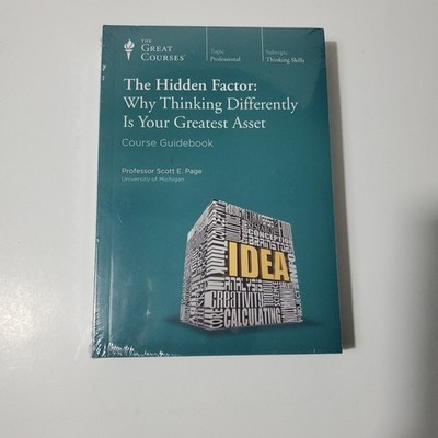 Great Courses: The Hidden Factor Thinking Differently DVDs Course Guidebook NEW