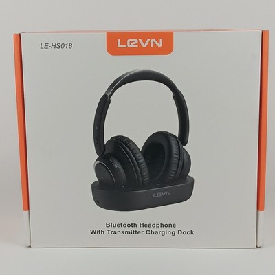LEVN LE-HS018 Bluetooth Wireless TV Headphones Watching Wireless Seniors Black