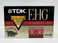 New TKD Video Tape VHS-C TC-30 E-HC Extra High Grade For Camcorders