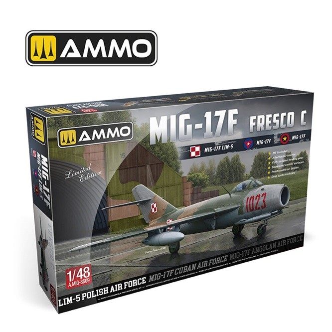 Ammo MIG A.MIG-8509 - 1/48 MiG-17F/LIM-5, Poland-Cuba-Angola - New