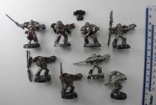 8 GREY KNIGHT SPACE MARINES Metal Grey Knights Army Painted Warhammer 40K PG1 - Picture 1 of 2