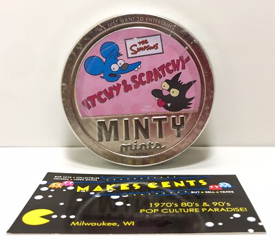Rare Itchy & Scratchy Does The Simpsons Minty Mints 1.0oz 2003 Twentieth Century