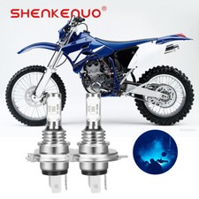 For Yamaha WR450F 2003-2006 2012-2017 100W H4 9003 HS1 LED Headlight Bulbs Blue