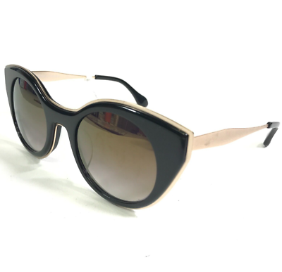 Morgenthal Frederics Sunglasses 041 GISELE Black Gold Round  display picture 2