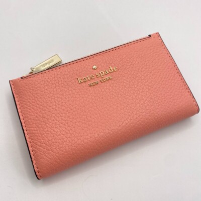 Kate Spade Leila Small Slim Bifold Leather Wallet Warm WLR00395
