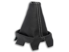 SCHALTMANSCHETTE FUR HONDA ACCORD VIII 8 2008-2012 SCHALTSACK LEDER NAHT WEISS