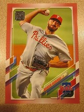 2021 TOPPS SERIES 1 #160 BRANDON WORKMAN MOTHERS DAY PINK PHILLIES 08/50