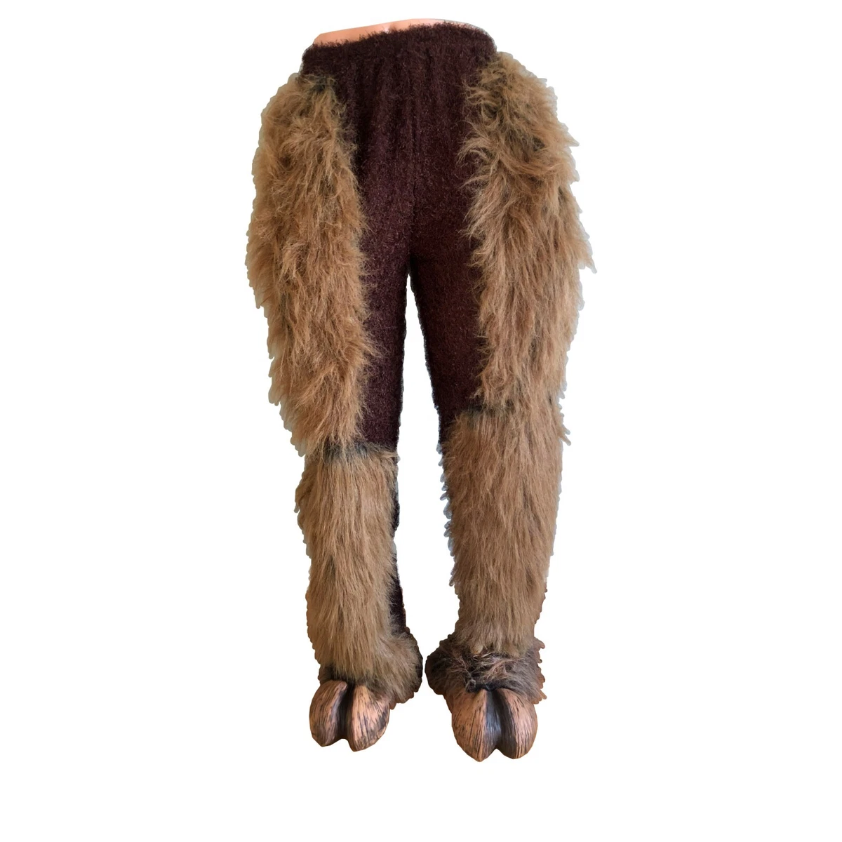 Faun Satyr Legs & Hooves Brown Hairy Pants & Feet Adult Latex Halloween  Costume | eBay