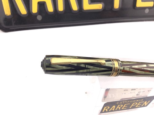 Pluma Estilográfica Vintage WATERMAN Ink-Vue De Luxe VERDE RAY #7 TROZO de 1,3 mm nueva en caja - Imagen 3 de 10