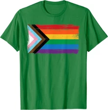 Graphic Progress Pride Flag LGBT Pride Month Theme Unisex T-Shirt