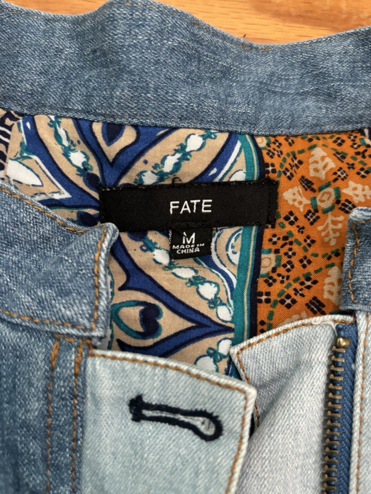 Fate  Patchwork Denim Jean Coat With Detachable F… - image 15