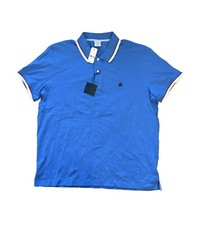 Brooks Brothers Polo Shirt 1818 Blue Men's Performance Slim Fit Size 2XL New