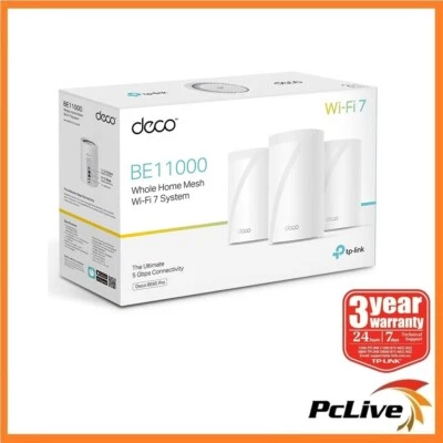 TP-Link Deco BE65 PRO 3 Pack BE11000 Whole Home Mesh WiFi7 System Tri-Band 2x 5G - image 1 of 4