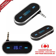 Car FM Transmitter Mini 3.5mm Adapter Hand Free Cell Phone Audio Music to Stereo