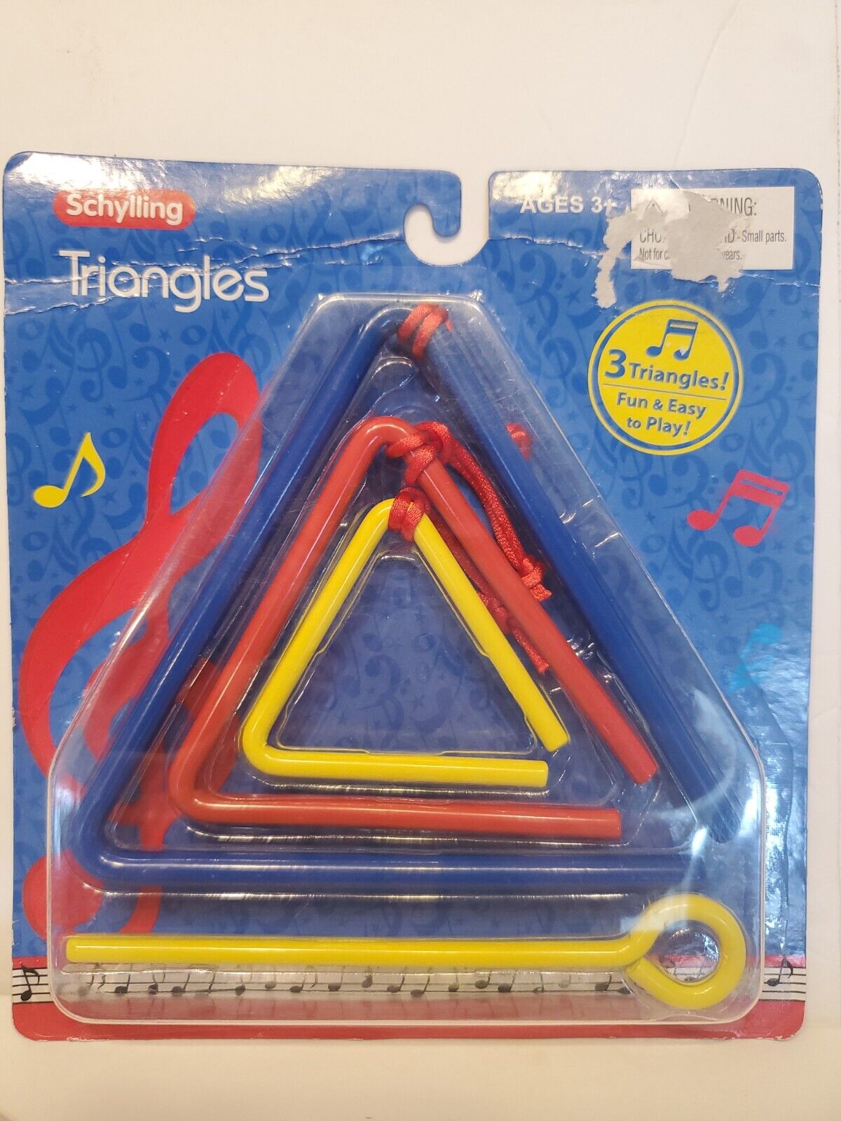 Schylling Triangles 3 Pack With Striker Musical Fun and Easy to Play-Kids  New