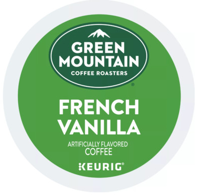 Green Mountain Coffee, French Vanilla Coffee, Light Roast, 96 Pods Pack.