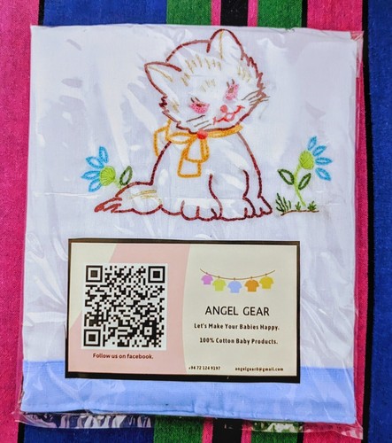 Hand Made Luxury 100% Cotton Embroidered Baby Towel 18 x 18inch - Picture 8 of 18