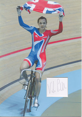 VICTORIA PENDLETON signiert 12x8 Foto Display OLYMPIA GOLD Radsportmeister COA