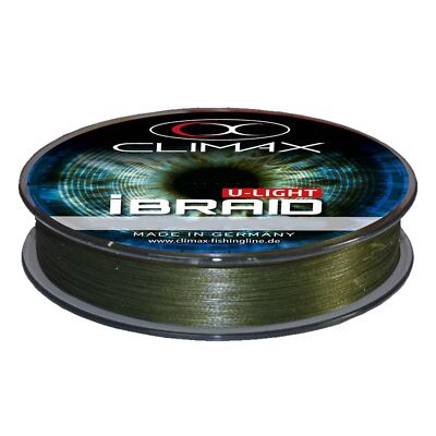 (0,08 /1m) Climax iBraid U-Light Moosgrün 135m 0,10mm ultradünne geflochtene Ang