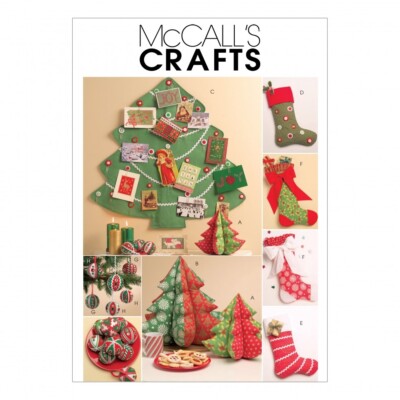 McCalls Crafts Easy Schnittmuster 5778 Weihnachtsstrümpfe & Deko...