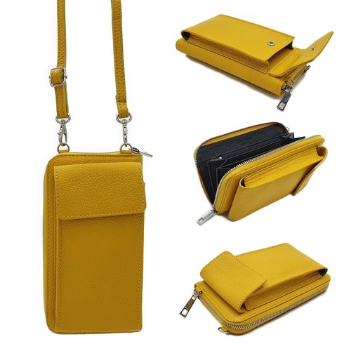 2IN1 GELDBÖRSE & SMARTPHONE HANDY TASCHE HÜLLE ITALY Umhängetasche Echt Leder - Bild 269 von 612