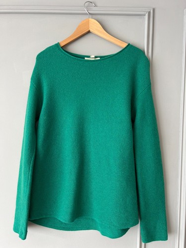 Seasalt Cornwall Jumper Size UK 8 Fruity Green Wool Blend Knitted