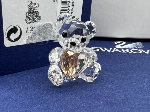 Swarovski Figurine 883420 Crystal Bear From Hearts 1 5/16in Ob + Certified+ Top