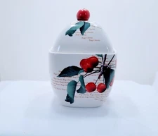 HARRY AND DAVID 2008 BING CHERRY JAM JELLY LIDDED JAR TEA CANISTER