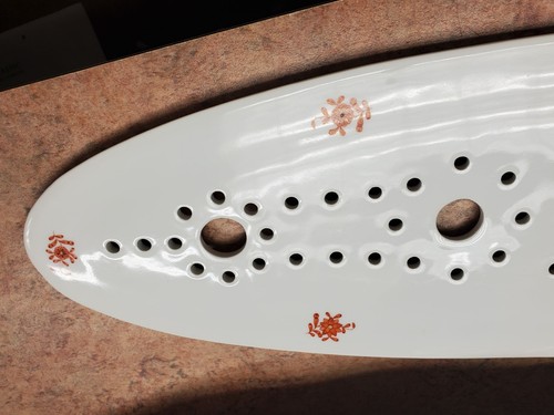 Unique Herend Chinese Bouquet Rust (AOG) 23" Fish Platter & Strainer (144) - Picture 3 of 6