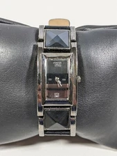 Black Dial Rectangle Case Bracelet Band Watch 9 Inch