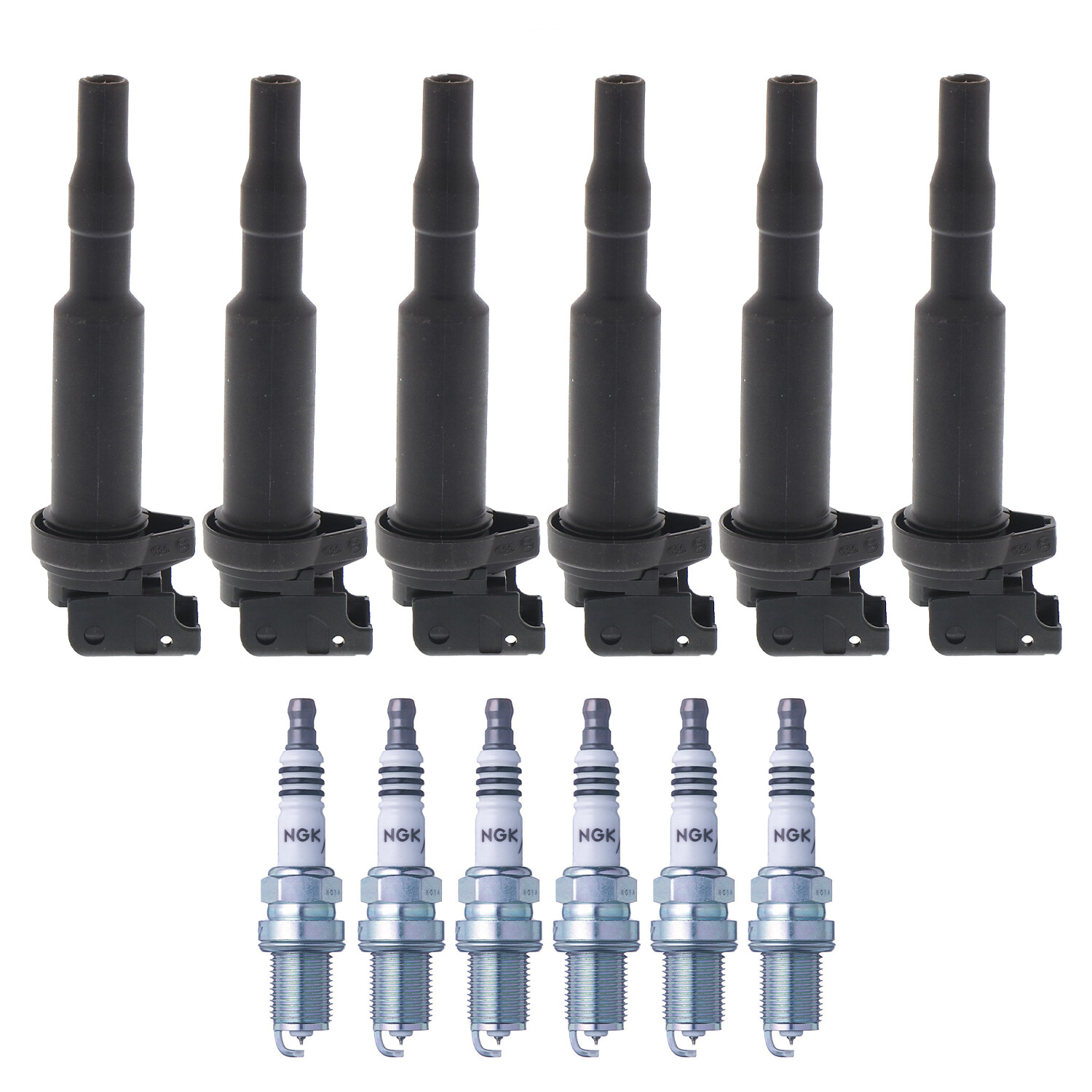 Bosch 6 Ignition Coil NGK 6 Iridium IX Spark Plug Kit For E46 E60 E83 E53 E85 L6