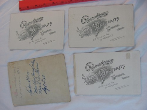 (4) 1880s Spokane WASHINGTON CABINET CARDs ~ Nice Images ~ - Picture 15 of 18