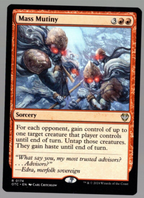 #ad Mass Mutiny 0174 Non Foil Rare Thunder Junction MTG Near Mint $1.44