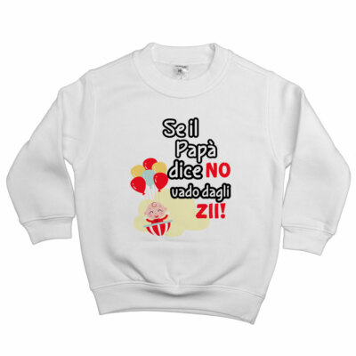 Bavetta con frase ricamata Quando mamma dice No...Vado da Zia