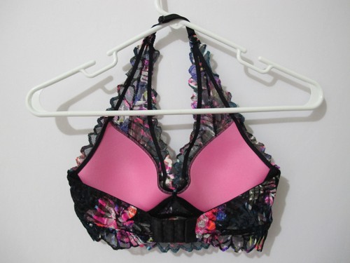 NIP Victoria's Secret PINK Dark Palm Lightly Lined Halter Bralette Bra XS1 - Picture 4 of 4